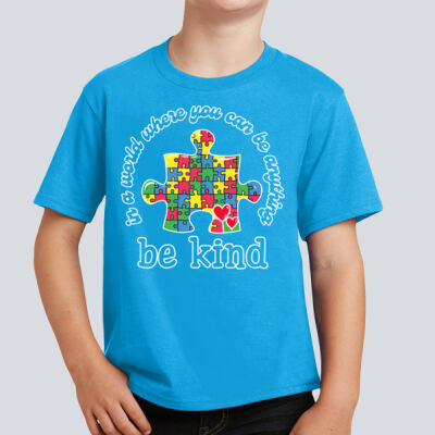 Youth T-Shirt - Autism Awareness - Be Kind Puzzle Piece  Thumbnail